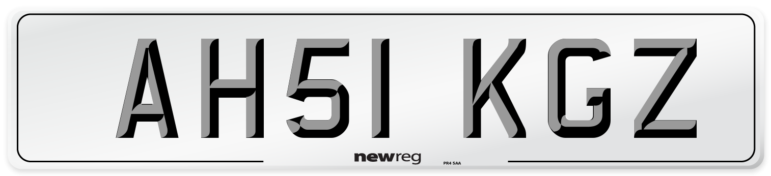 AH51 KGZ Number Plate from New Reg
